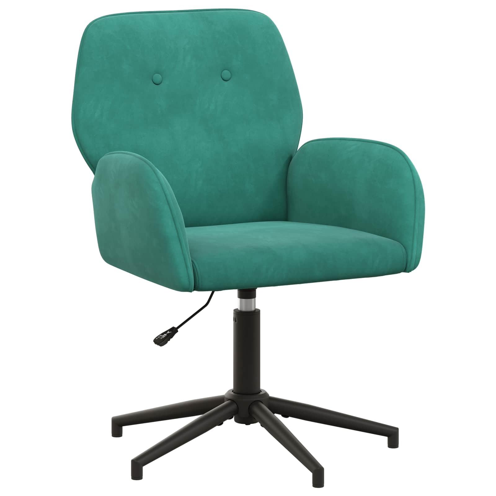 Chaise de bureau pivotante turquoise réglable en hauteur fauteuil coiffeuse