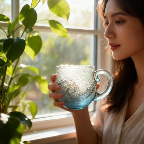 Sea Glass Sunset Mug juego 2 tazas 12 oz diseño playa miniatura 6