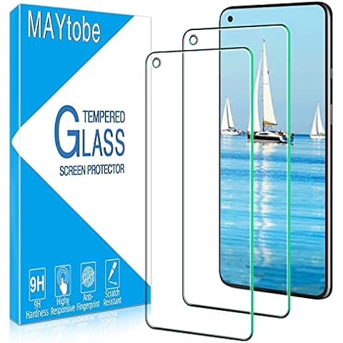 MAYtobe [2-Pack Screen Protector for OnePlus 9, 9R Tempered Glass, Case Friendly, 9H Hardness, Bubble Free, Anti Scratch, Easy To Install Cover