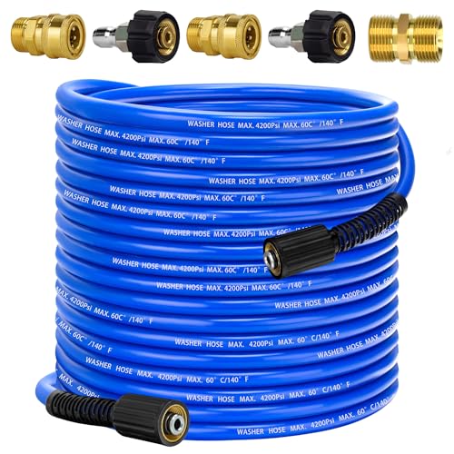 Pressure Power Washer Hose 100 FT x 1/4