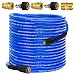 Pressure Power Washer Hose 100 FT x 1/4", Super Flexible Kink Resistant Car Washer Replacement with M22 Fittings & 3/8" Quick Connect Adapters for Ryobi Troy Bilt Flexzilla Greenworks & More, 4200PSI