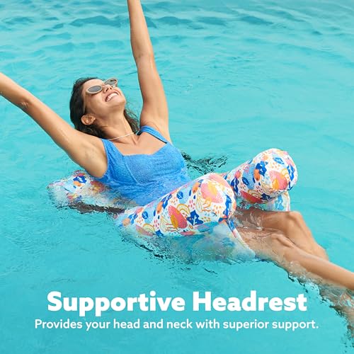 Image of SLOOSH Inflatable Pool Floats Adult,2 Packs Floating Lounge Chairs,Blow up Pool Noodles for Adult Heavy Duty,Floating Chair for Party Summer Water Beach Lake Fun