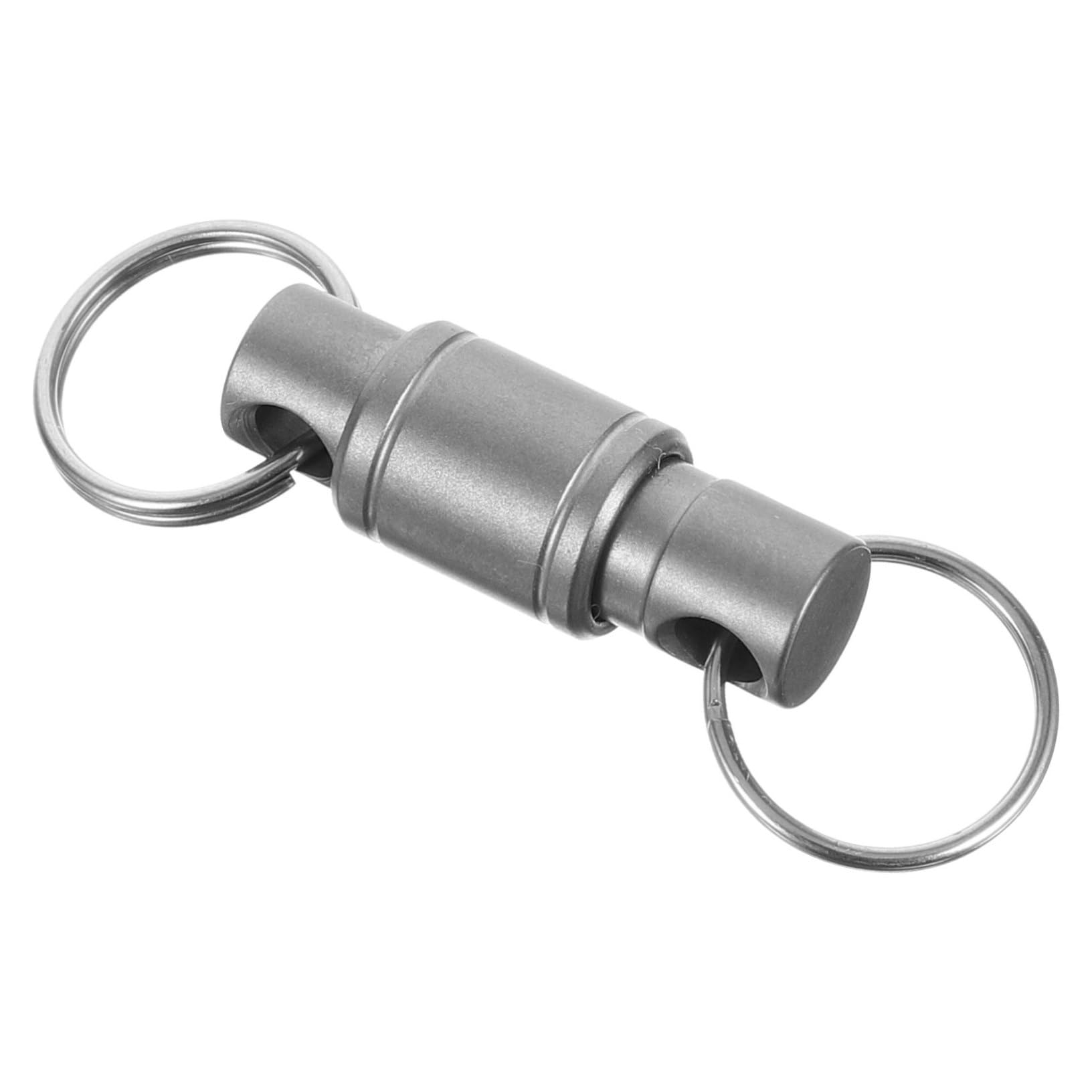 Toyvian Anillo De Herramientas del Llavero Titular De La Llave Keychains Poseedor Acollador Llavero con Agujero Pequeño Llaves Liberar Aleación De Titanio Silver
