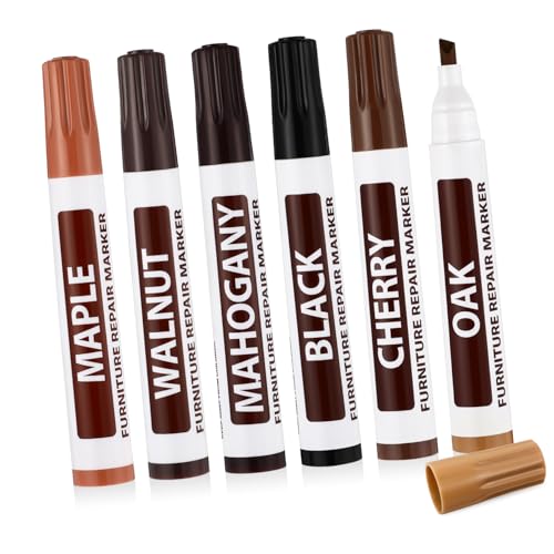 FIXOSHEE 6piezas Marcador De Retoque Herramientas Para Reparar Muebles Opciones De Color Para Madera