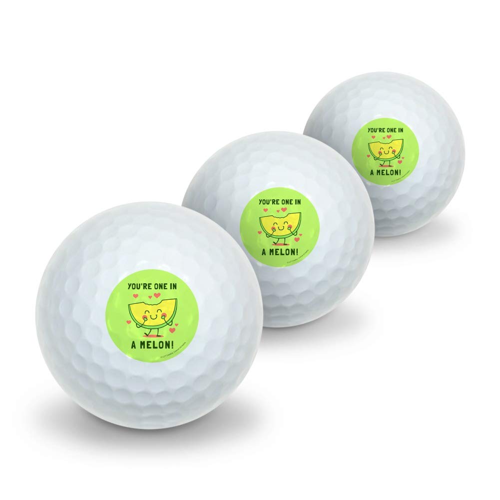 GRAPHICS & MORE You're One in a Melon Million Funny Humor Novelty Golf Balls 3 Pack