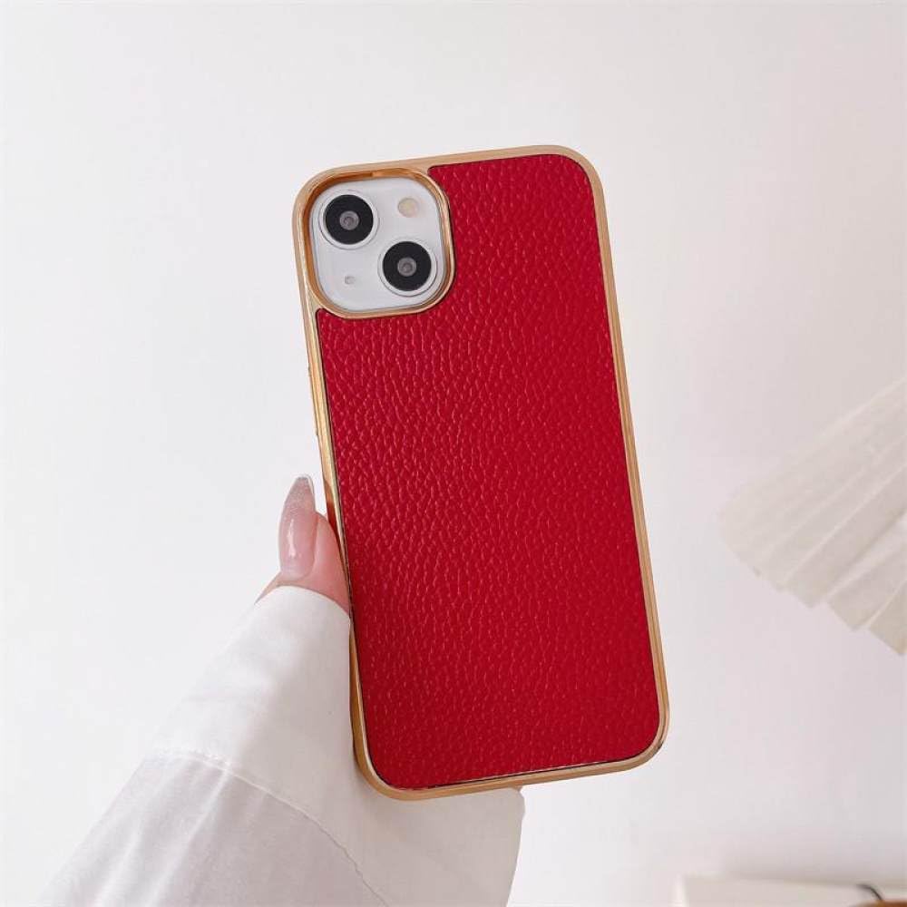 Coque rigide iPhone 13 Pro en cuir véritable pour éviter les chutes - 6