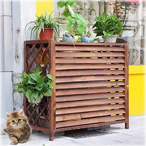 Cache-climatiseur extérieur bois anti-vent dissimulateur balcon - 2