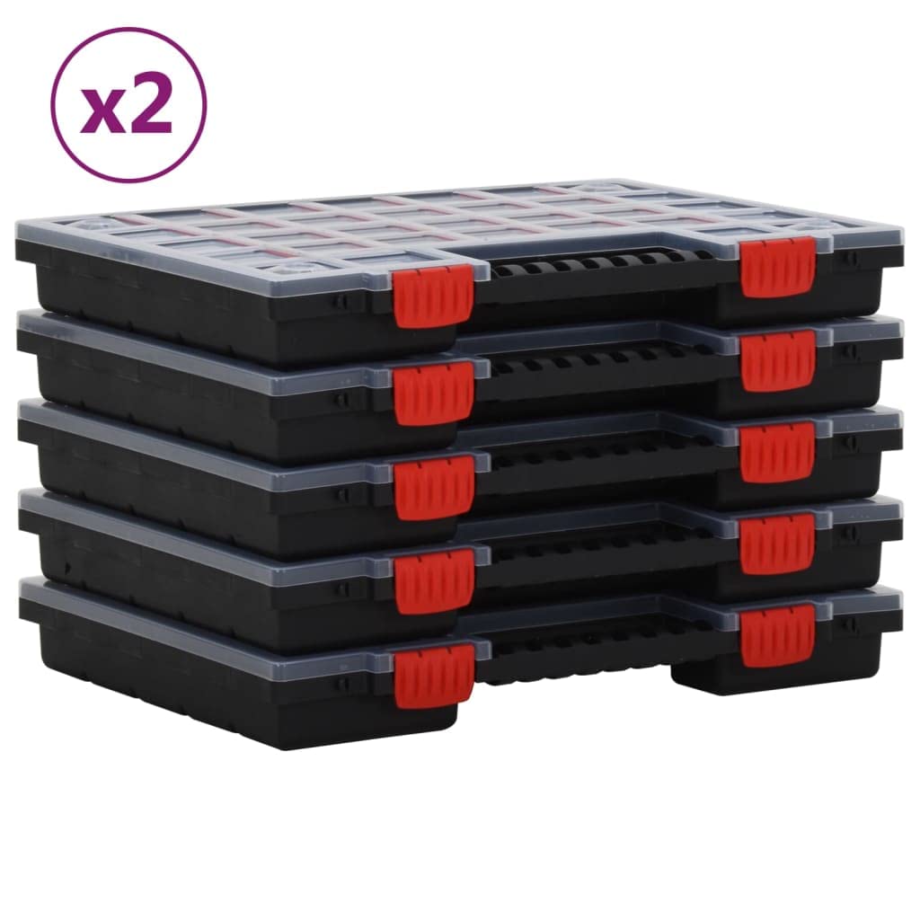 Genérico Cajas de Accesorios 10 Unidades Polipropileno 40x30x5 cm,Bricolaje,Accesorios de Bricolaje,Organización y Almacenamiento de Herramientas,Cajas de herramientas-3106445