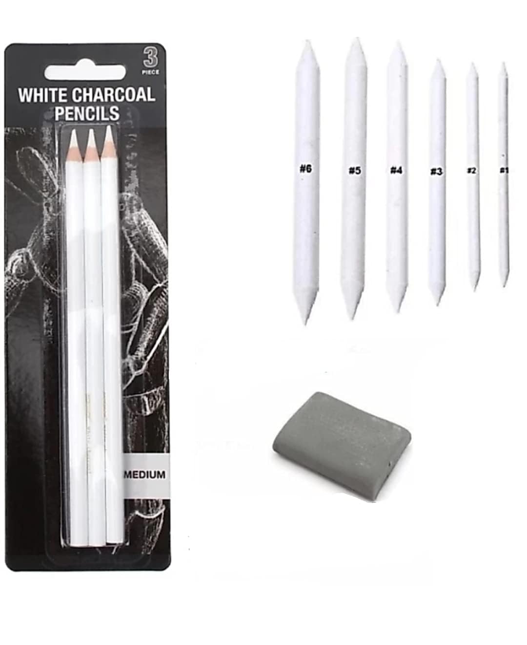 See full amazon price history chart for 53 Arts Shading Kit with White Charcoal Pencils (3) + Paper stumps/Blenders (6)+ Kneadable Eraser (1) for sketching and Shading on Black/Dark coloured paper 53 Arts Shading Kit with White Charcoal Pencils (3) + Paper stumps/Blenders (6)+ Kneadable Eraser (1) for sketching and Shading on Black/Dark coloured paper (B0CVQYTBCW) Amazon Price History, Amazon Price Tracker