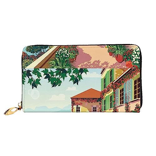 Porte-monnaie en cuir long pour ranger cartes et grand smartphone