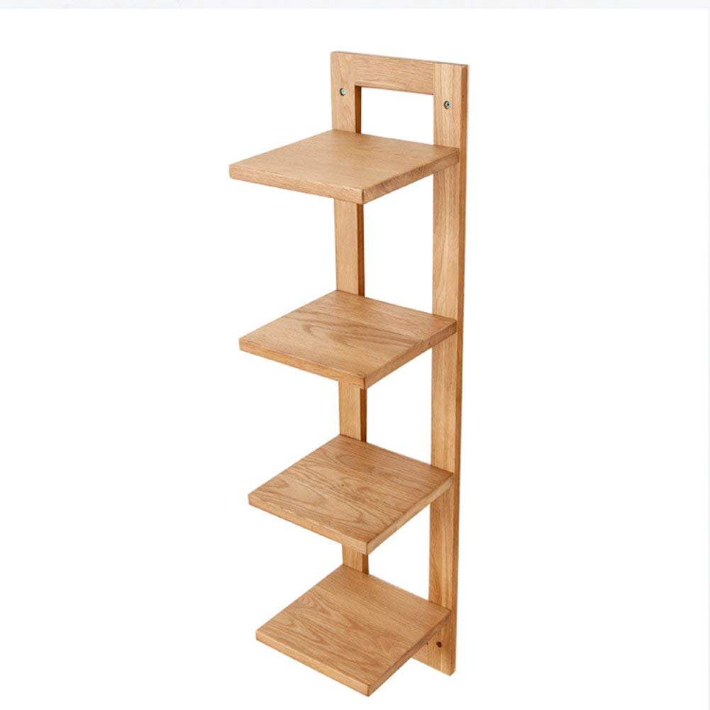 Estantería de nivel para pared en madera maciza que optimiza tu salón