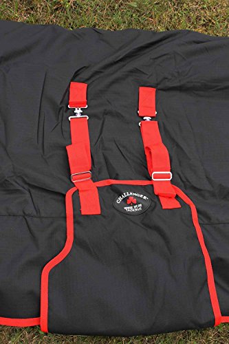 Image of Challenger 1200D Turnout Waterproof Horse Heavy Winter Blanket w /Bellyband Red 564B
