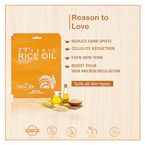 Image of TWACHA ORGANIC RICE OIL Facial Kit | Removes Dark Patches & Hyper-pigmentation | Helps in Skin Lightening | Suits All Skin Types | Ideal for both Men & Women | (6 Steps Facial)