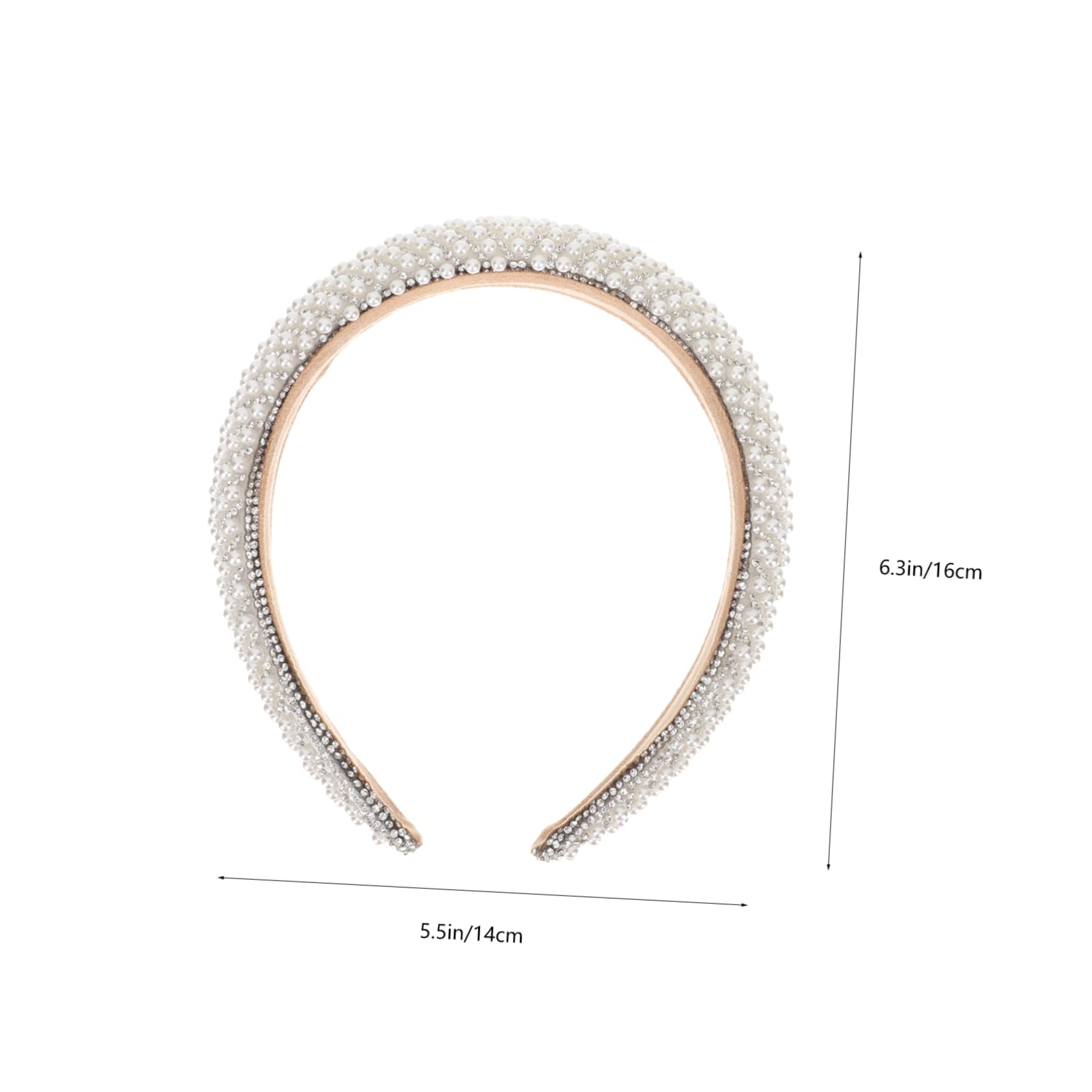 FRCOLOR 4 Stück Stirnband Haarschmuck aus Strass Haarband mit Strassperlen Kristalldekor Haarband für Mädchen haar zubehör haircharm Haarschmuck für Frauen Mode-Haarreifen Stoff Weiß