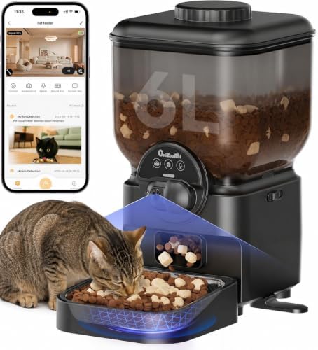 [ONI]Alimentador Automático Pet com Câmera 1080P, Comedouro Autom...