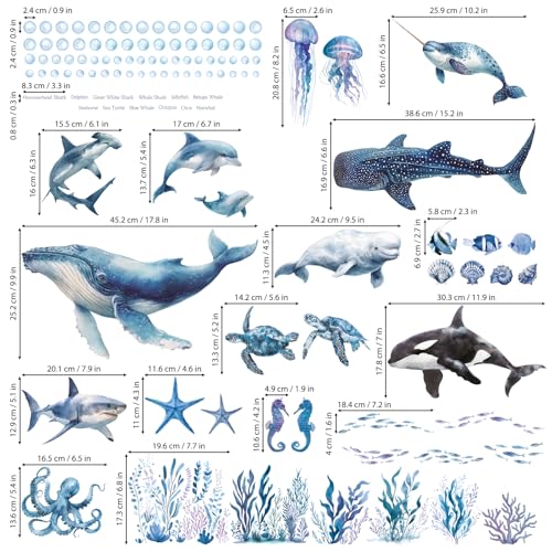 Vinilos Decorativos Animales Oceánicos para Pared miniatura 6