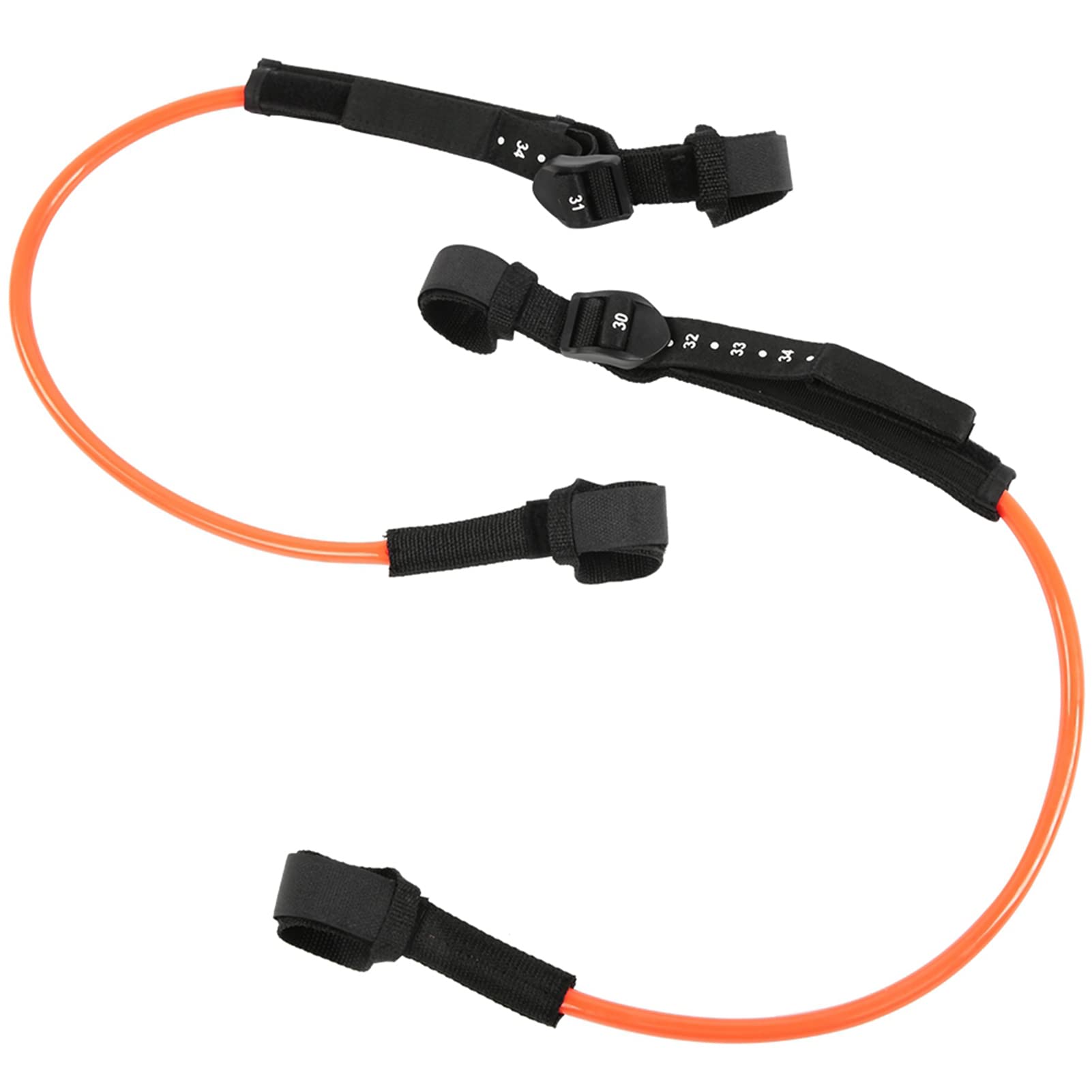 2 pièces, laisse de harnais de windsurf noire et réglable de 28 à 34 pouces, laisse de planche de surf en TPU à haute résistance à la déchirure, accessoire de windsurf durable pour (Orange)