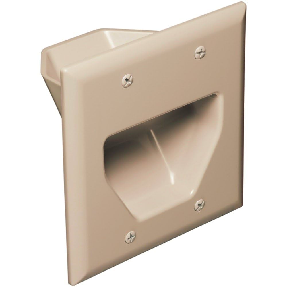 Used Recessed Low Voltage Cable Wall Plate Easy To Mount Outlet To Hide
