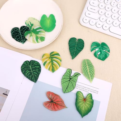 12 imanes decorativos en forma de hoja para refrigerador miniatura 5