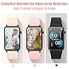 NAIXUES Smart Watches for Women, 1.69" HD LCD Smart Watch with Stainless Band Heart Rate Blood Oxygen Sleep Monitor, IP68 Waterproof Fitness Tracker for Android Phones and iPhone, Smart Watch (Yellow)
