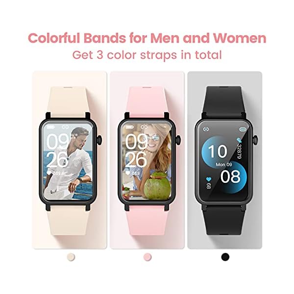 NAIXUES Smart Watches for Women, 1.69" HD LCD Smart Watch with Stainless Band Heart Rate Blood Oxygen Sleep Monitor, IP68 Waterproof Fitness Tracker for Android Phones and iPhone, Smart Watch (Yellow)