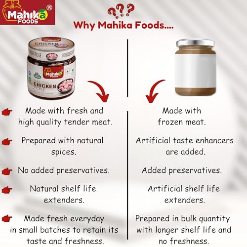 Image of MAHIKA FOODS Boneless Chicken Pickle, Size: 250 Gm + JAR
