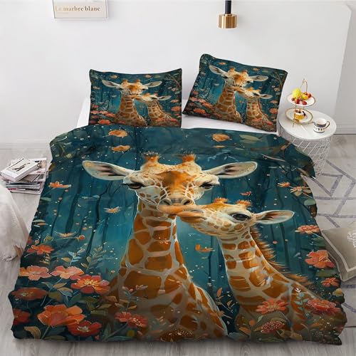 Housse de couette 240x260 fleurs en microfibre douce avec fermeture éclair - 2
