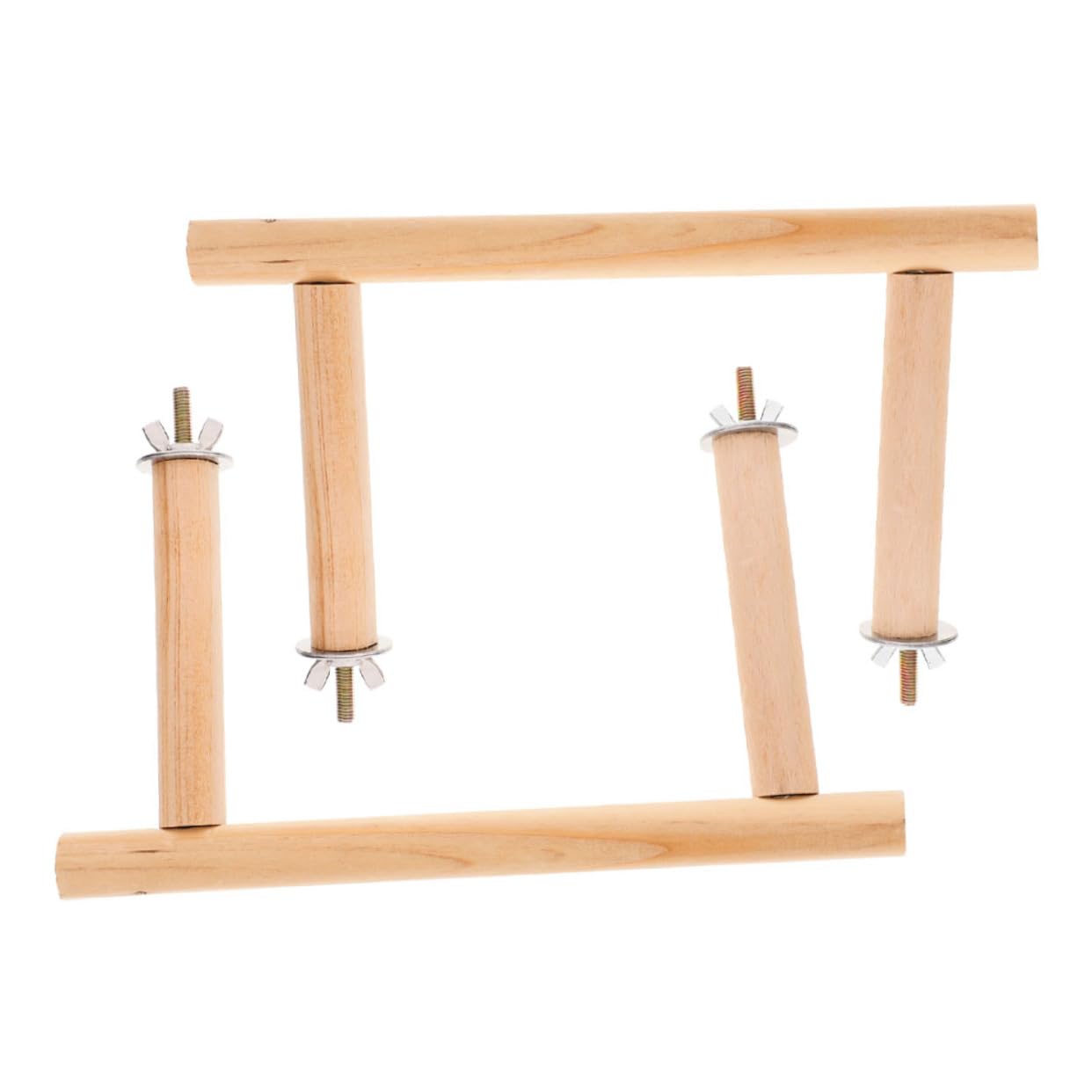 HANABASS 10piezas Soporte De Percha para Aves De Madera Natural De Juguete para Periquitos y Loros para Jaulas De Aves Estable y Duradero