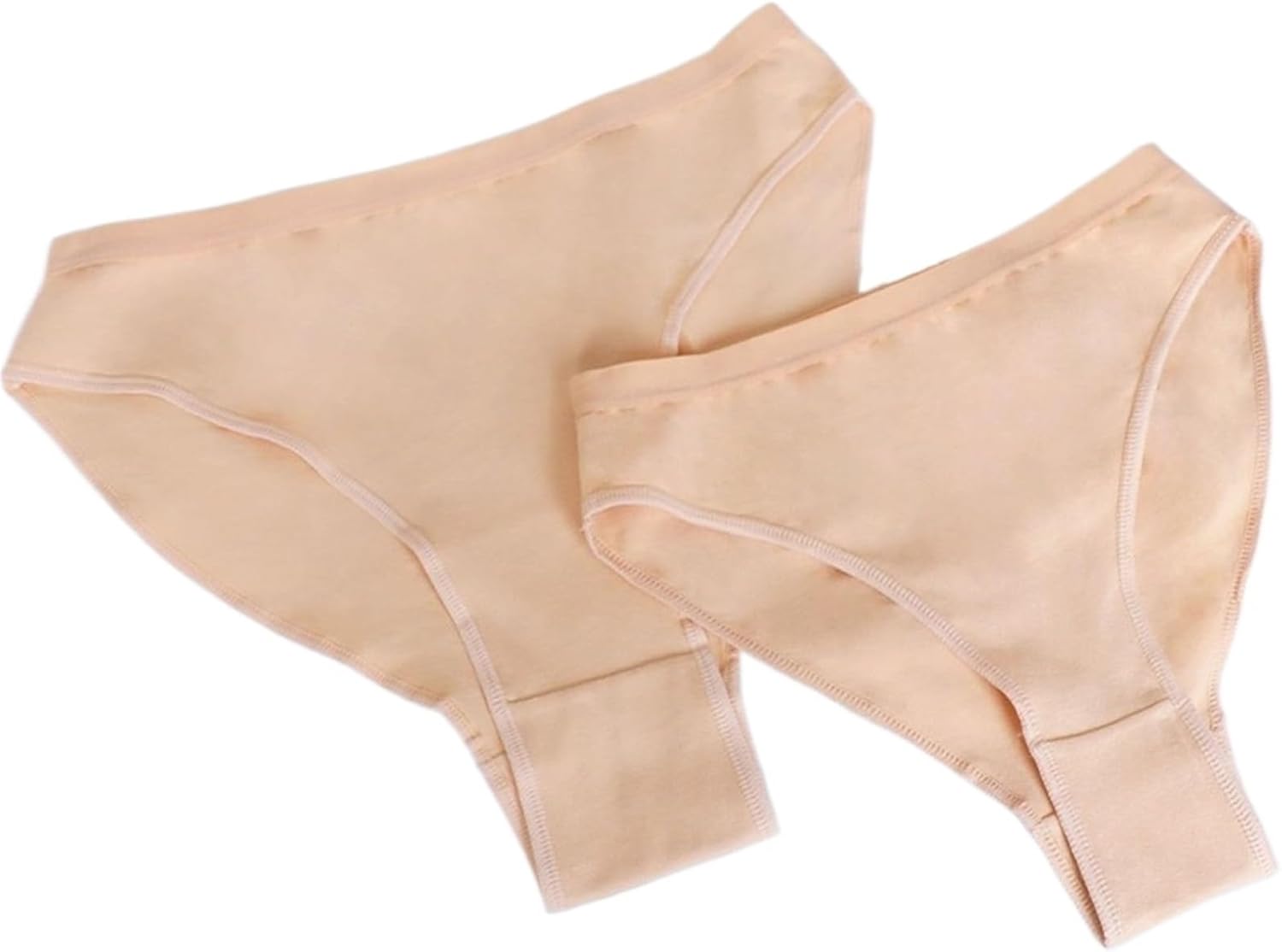 Women Girls Dance Panties No Show Ballet Gymnastics Briefs High Cut Professional Nude Ballerina Underpants, 2 Pcs