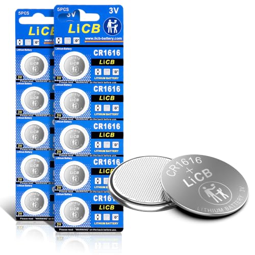 LiCB 10 Pack CR1616 Batería de Litio 3V