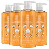 Safeguard Hydrating Liquid Hand Soap, Coconut Scent, Made with Plant Based Cleansers, 15.5 oz (Pack of 4)