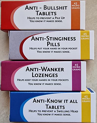 Joke Pill Boxes Gift Set - x4 Fun Prank Medication