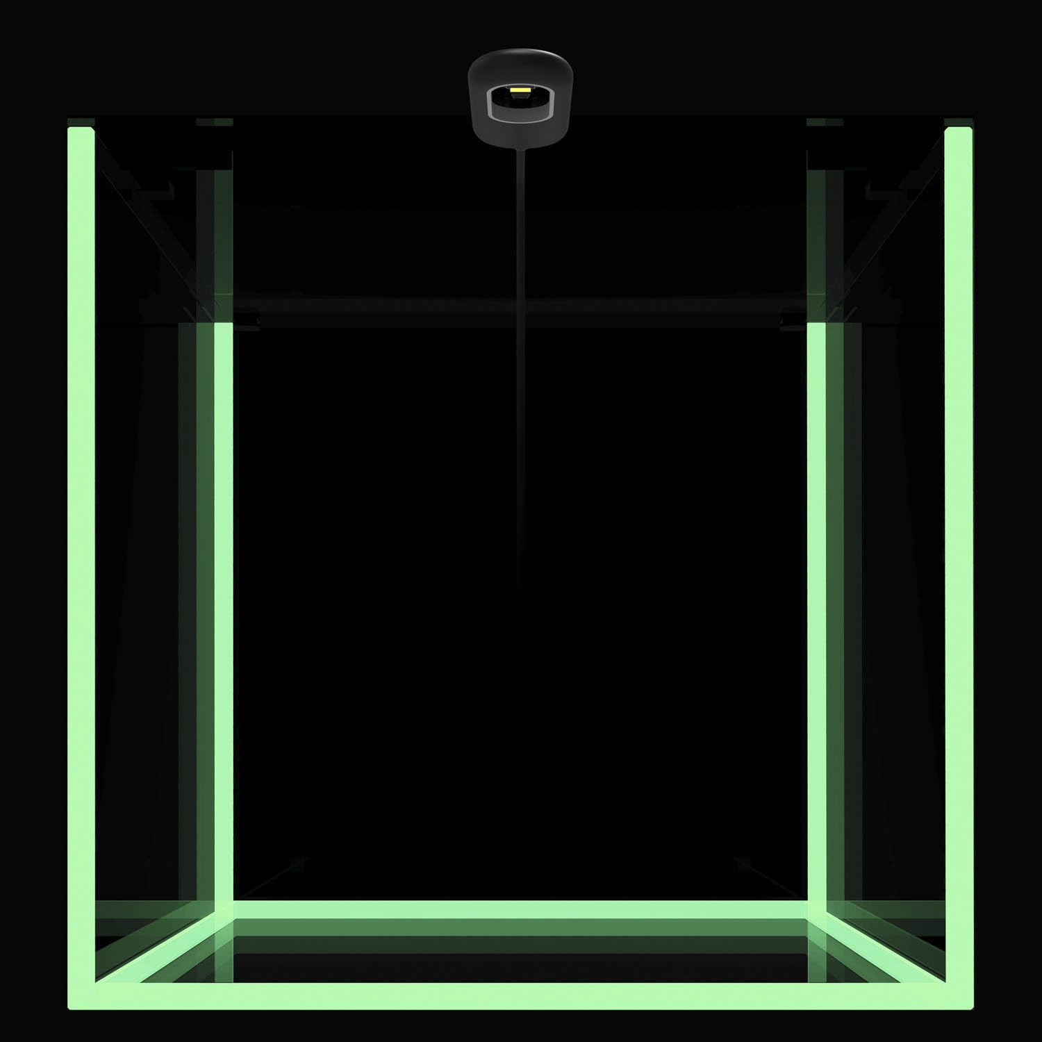 COLLAR AquaLighter LumiSet 5l - Nano-Aquarium mit Ultra-transparentem Glas mit leuchtenden Kanten - mit Abdeckscheibe, Unterlegmatte und LED-Beleuchtung