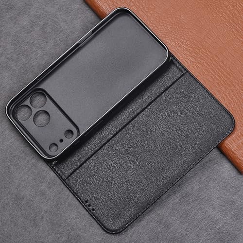 Étui clapet iPhone 17 Pro noir protection intégrale cuir - 4
