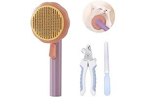 Cat Brush Self Cleaning for Shedding - Pumpkin Pet Brush for Dogs