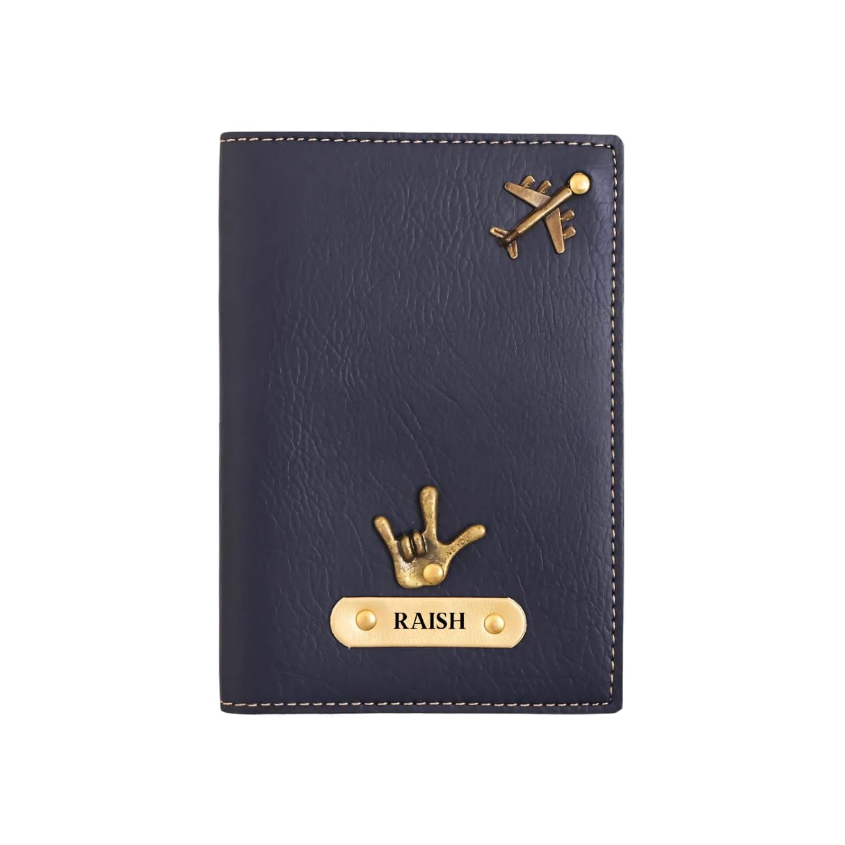 Personalized Passport Cover for Men and Women | Customized Travel Accessories Organizer | Vegan Leather Passport Cover | Unisex Handcrafted Gift (Blue)-image-49