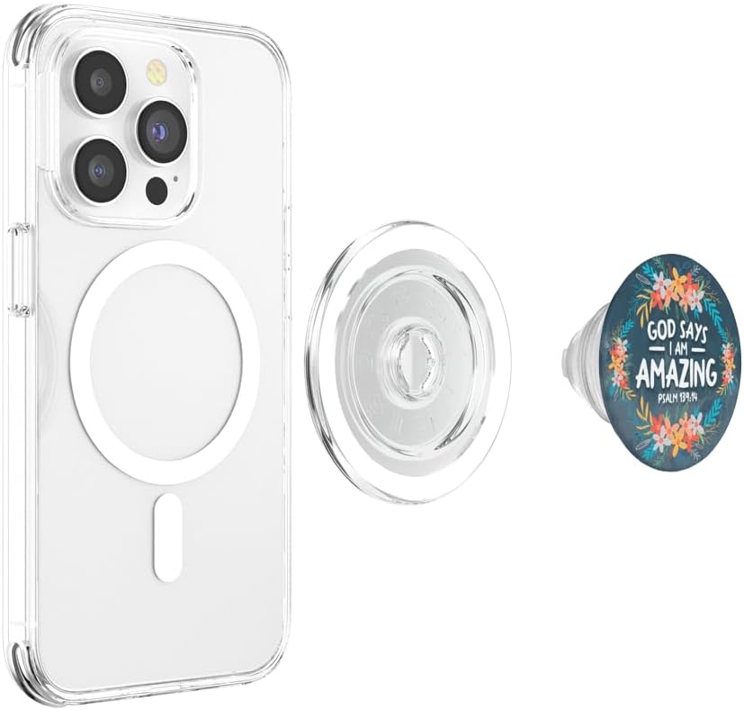 God Says Amazing Bible Verse Jesus and Christian PopSockets MagSafe PopGrip for iPhone