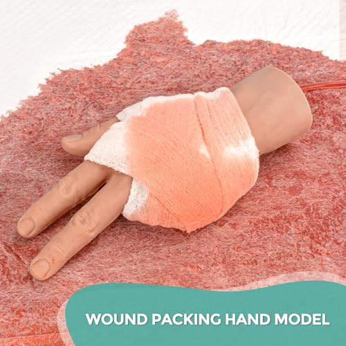 Image of Wound Packing Hand Trainer, Trauma Hand Kit for Stop the Bleeding Control Training, Hemorrhage Hand Training for Medical Education, Medium Skin