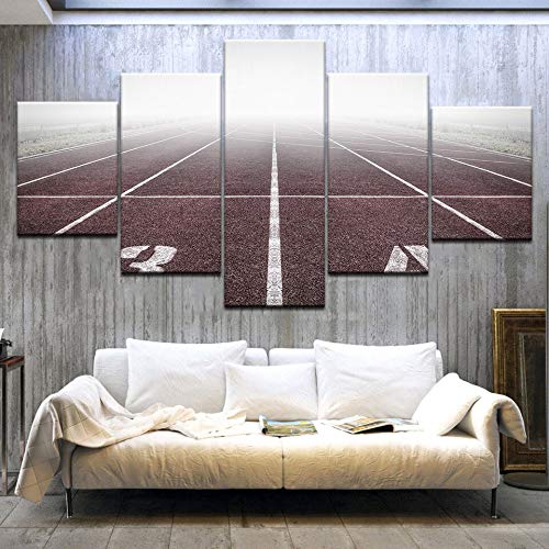 Radiancy Inc Wall Art 5 Canvas paintings Living Room Poster Athletics track playground Print Cuadros Decoration Picture Frameless FFFCJYQ