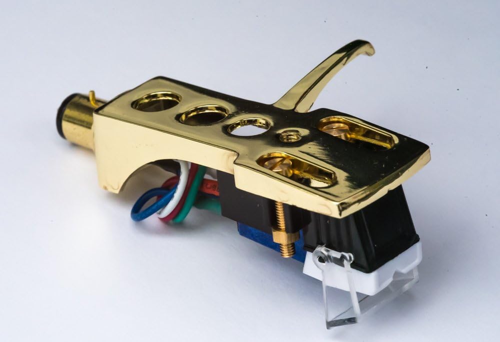 placcato in oro testina fonografica Supporto con mm Cartuccia per Sanyo/OTTO DCX 1000, DCX 1050, ME E Lurch, DCX 891, DCX 900md, DCX 901, DCX W17, ST09, ST59U, ST868J, STW 40J, W40 (Cd) GIRADISCHI