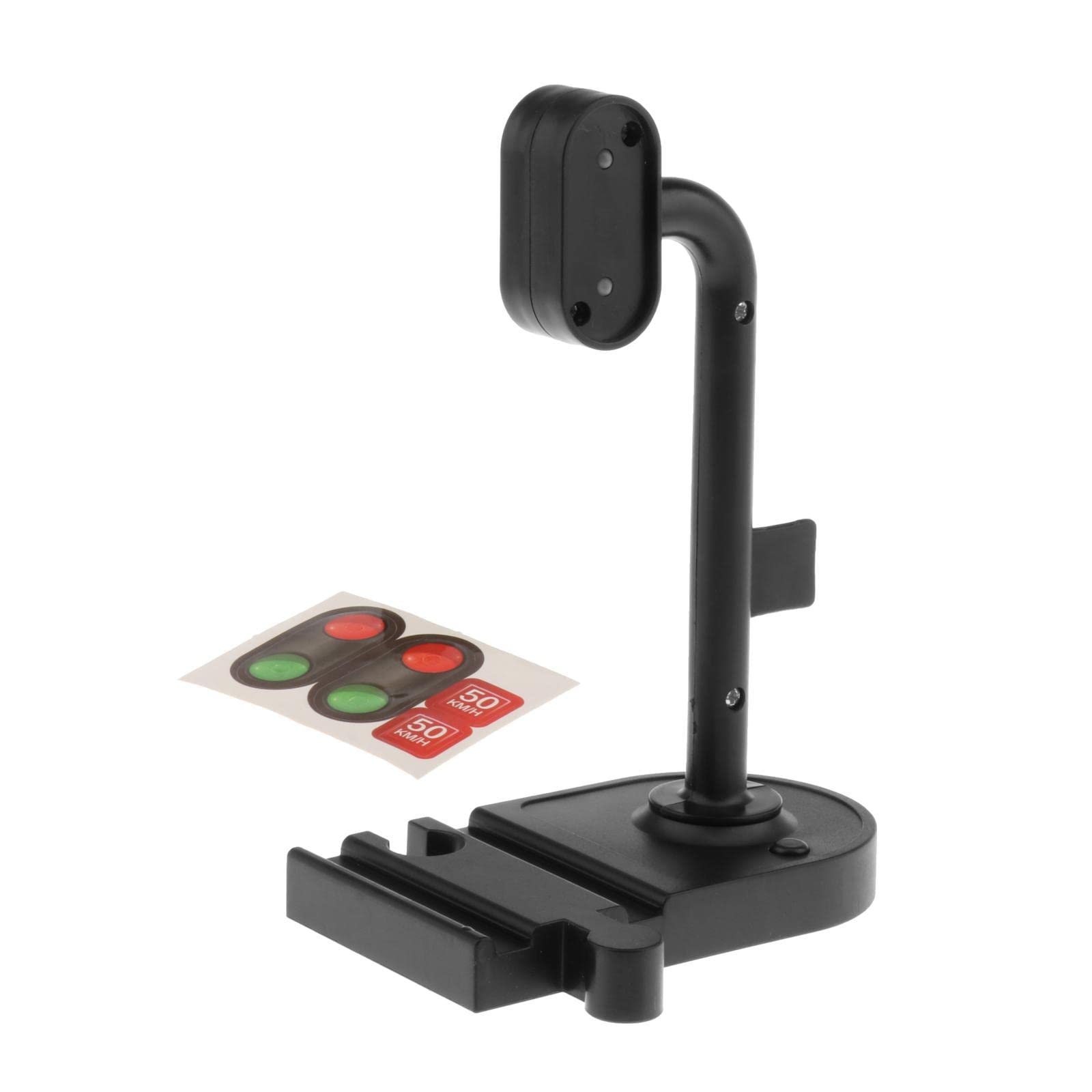 Wooden Railway Track Fits for Trains Set Station, Bus Station and Railroad Building Train Track Scene Accessory Building Set, Traffic Lights