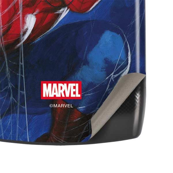 Skinit Decal Phone Skin Compatible with Motorola RAZR - Officially Licensed Marvel Spiderman World of Webs Design