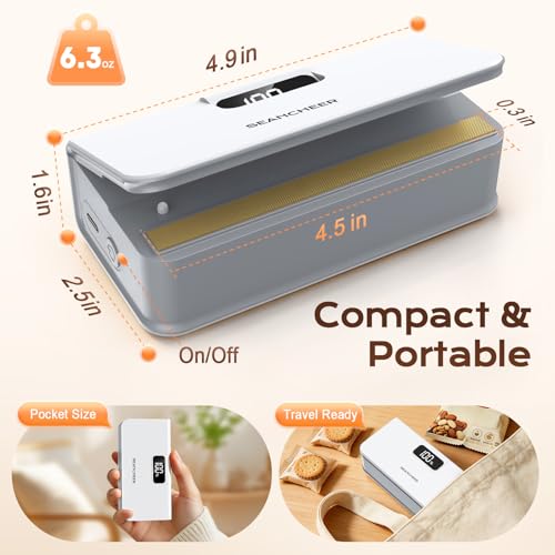 SEANCHEER Rechargeable Mini Bag Sealer
