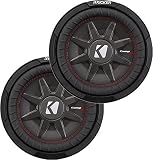 (2) Kicker 43CWRT102 COMPRT10 1600W 10' DVC Slim Car Subwoofers Subs CWRT10-2