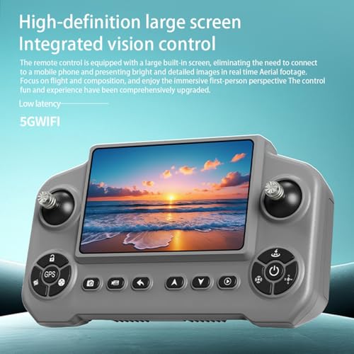Drone with 8K Camera Drones for Adults,4.5-inch LCD High-definition Large Display Screen Remote Control Quadcopter,3 Batteries, 5G HD Brushless GPS Drone Auto Return, Obstacle Avoidance (Black and Orange) (Black) - Image 4