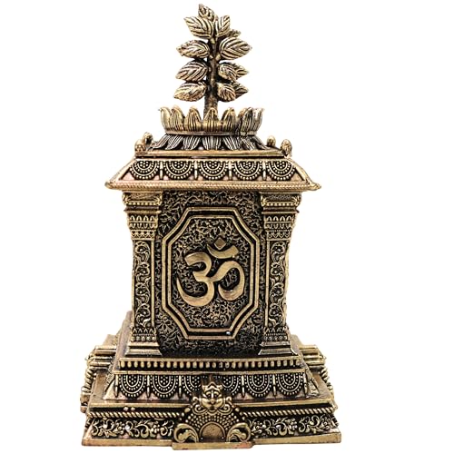 Image of Bhunes Brass Tulasi Maadam Tulsi Vrindavan Sacred Holy Basil Stand for Pooja Home Temple Decor
