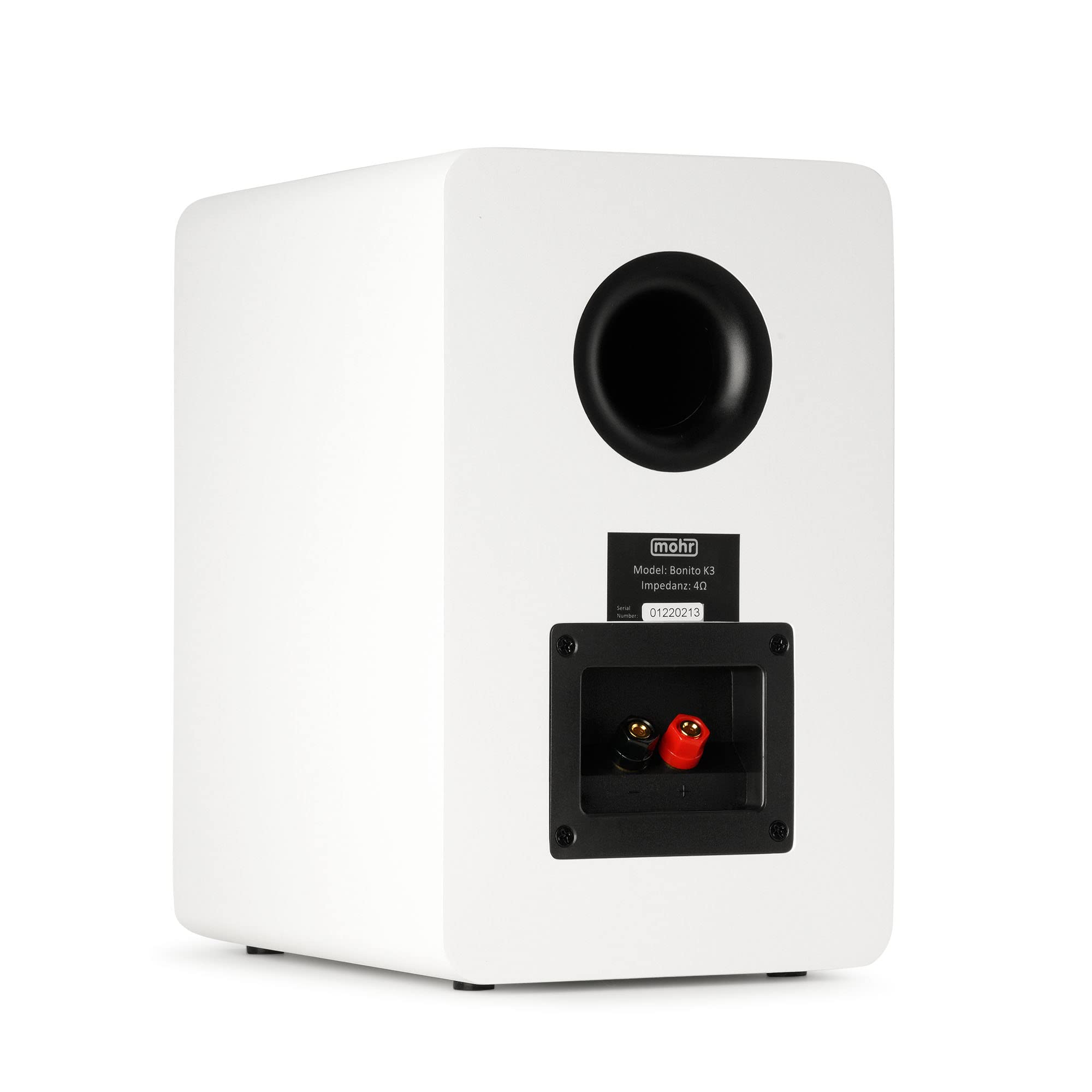mohr Bonito K3 Kompaktlautsprecher Regallautsprecher HiFi Stereo Kompaktboxen Regalboxen Audio Musikboxen (Weiß)