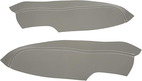 Miniatura 8 de 2 piezas de cubierta para panel de puerta, de cuero de microfibra, protector de reposabrazos para panel de puerta delantera, protector antiarañazos