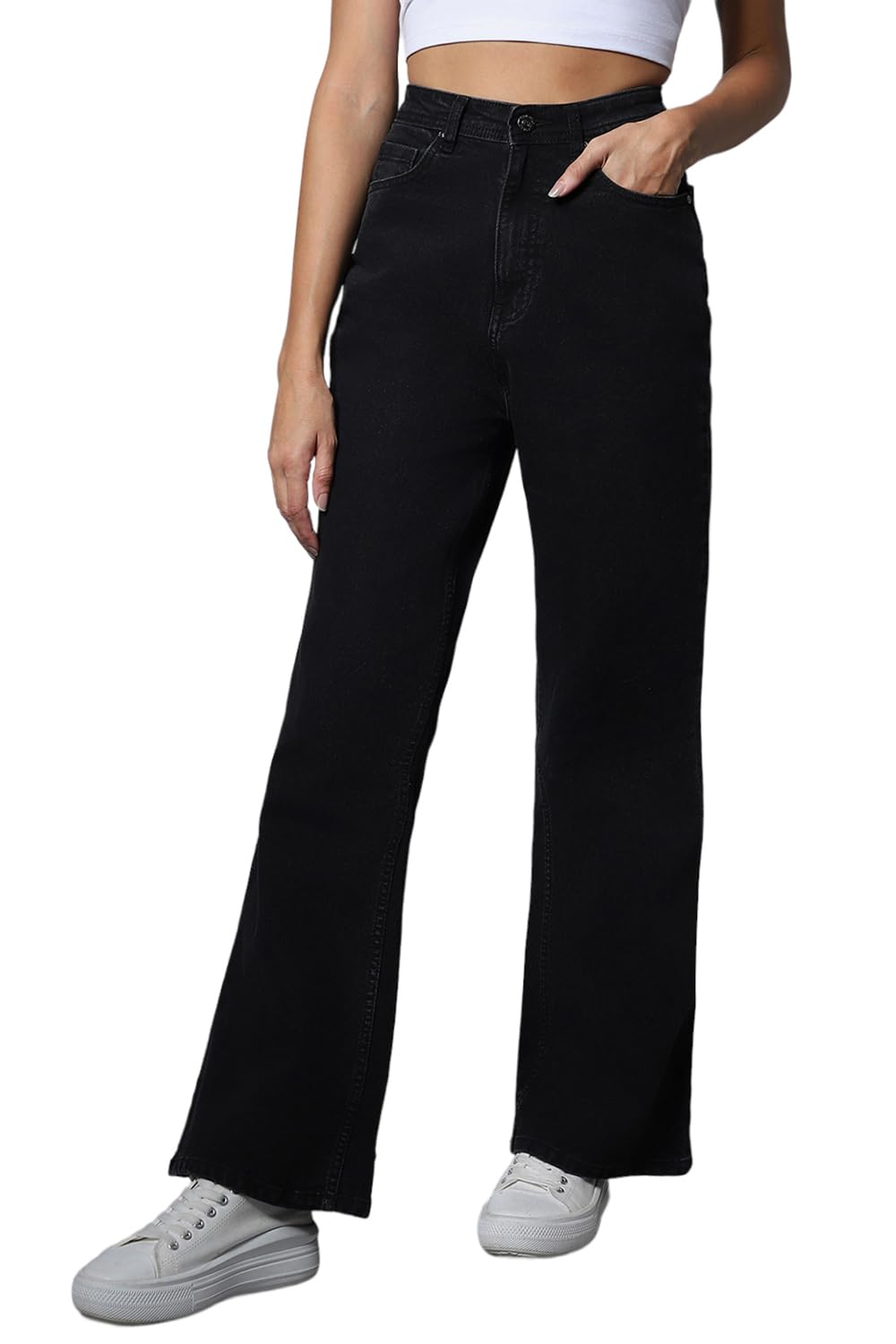 high star Women's Flare Fit Stretchable Jeans-picture-1