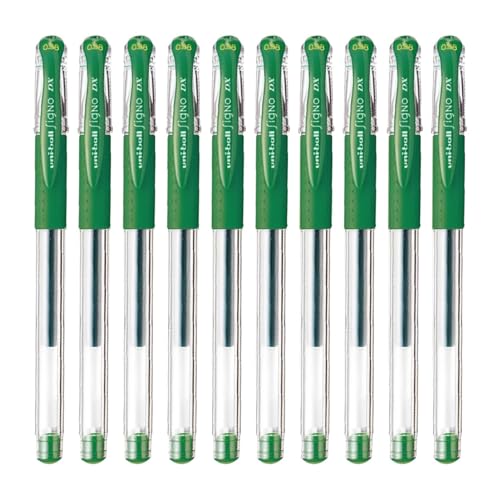Bolígrafo Uni-Ball Signo Gel Verde 0.38mm Pack x10 miniatura 1
